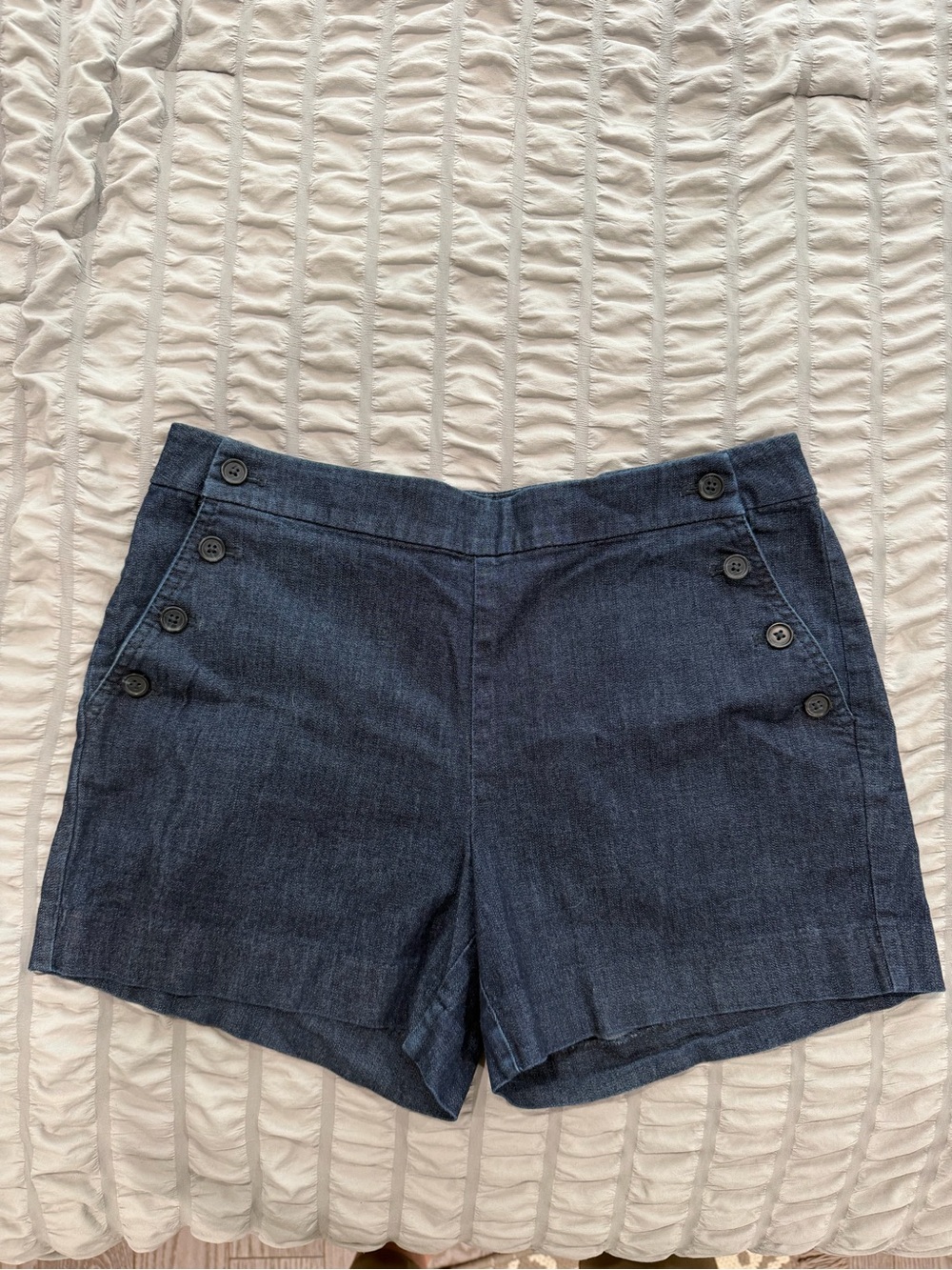 Banana Republic Dark Navy Button-Side Shorts